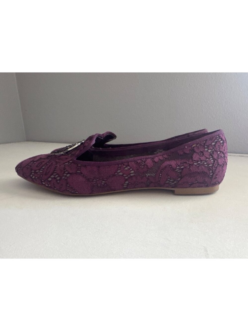 Karl Lagerfeld Womens Shoes Sz 8M Purple Lace Hana2 Loafer Designer WhimsiGoth - Picture 3 of 9